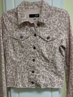 Kut From The Kloth Animal Print Denim Jacket